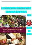 TEST BANK For Accounting Information Systems 4th Edition by Vernon Richardson&comma; Verified Chapters 1 - 17&comma; Complete Newest Version