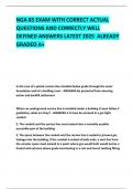 NGA 85 EXAM WITH CORRECT ACTUAL QUESTIONS AND CORRECTLY WELL DEFINED ANSWERS LATEST 2025  ALREADY GRADED A&plus;   