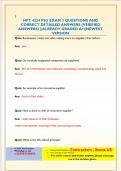 HFT4224 EXAM  QUESTIONS AND CORRECT DETAILED ANSWERS &lpar;VERIFIED ANSWERS&rpar; &vert;&vert;ALREADY GRADED A&plus;&vert;&vert;NEWEST VERSION