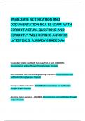 IMMEDIATE NOTIFICATION AND DOCUMENTATION NGA 85 EXAM  WITH CORRECT ACTUAL QUESTIONS AND CORRECTLY WELL DEFINED ANSWERS LATEST 2025  ALREADY GRADED A&plus; 