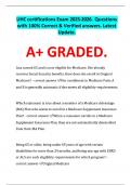 UHC certifications Exam 2025-2026&period;  Questions with 100&percnt; Correct & Verified answers&period; Latest Update&period;  A&plus; GRADED&period;