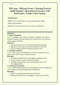 NSG 3250 &sol; NSG3250 Exam 3 &vert; 2026&sol;2027 Galen  &vert; Nursing Practice &ndash; Adult Health I &vert; Questions & Answers with Rationales &vert; Grade A &vert; Verified Solutions