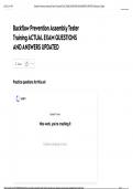 Backflow Prevention Assembly Tester Training ACTUAL EXAM QUESTIONS AND ANSWERS UPDATED