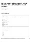 BACKFLOW PREVENTION ASSEMBLY TESTER PRACTICE EXAM ACTUAL QUESTIONS AND ANSWERS