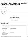 AIR ASSULT PHASE 2 EXAM ACTUAL QUESTIONS AND ANSWERS UPDATED VERSION
