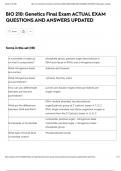 BIO 210&colon; Genetics Final Exam ACTUAL EXAM QUESTIONS AND ANSWERS UPDATED