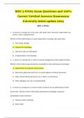 MDC 3 FINAL Exam Questions and 100&percnt; Correct Verified Answers Rasmussen University latest update 2025