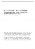 LOG Captains Career Course&colon; Common Core Final Exam
