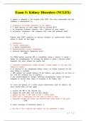 Exam 5 Kidney Disorders &lpar;NCLEX&rpar;