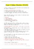 Exam 5 Kidney Disorders &lpar;NCLEX&rpar;