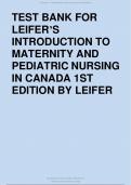 Maternity and Pediatric Nursing &ndash; NURS 240 &lpar;Maternal and Child Health Nursing&rpar; &ndash; Complete Test Bank