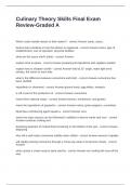 Culinary Theory Skills Final Exam Review-Graded A