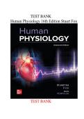 TEST BANK Human Physiology &lpar;16th Ed&rpar; By Stuart Fox&vert; All Chapters 