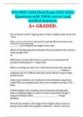 UTA INSY 2303 Final Exam 2025-2026&period; Questions with 100&percnt; correct and verified Answers&period; A&plus; GRADED&period;