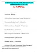 VA Tattooing exam PSI with 100&percnt; correct and verified Answers 2025-2026&period; A&plus; GRADED&period;