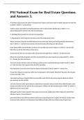 PSI National Exam for Real Estate Questions and Answers 3&period;&period;docx