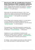Electronics ETA AC Certification Practice Exam Questions With Complete Solutions&period;