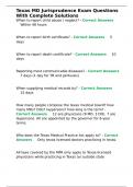 Texas MD Jurisprudence Exam Questions With Complete Solutions&period;