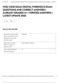 WGU C840 EXAM DIGITAL FORENSICS EXAM QUESTIONS AND CORRECT ANSWERS &vert; ALREADY GRADED A&plus; &vert; VERIFIED ANSWERS &vert; LATEST UPDATE 2025