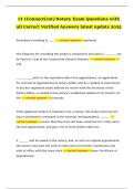 Ct &lpar;Connecticut&rpar; Notary Exam Questions with all Correct Verified Answers latest update 2025 