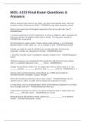 BIOL-1033 Final Exam Questions & Answers