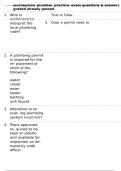 ourneyman plumber practice exam questions & answers graded already passed