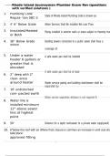 Rhode Island Journeyman Plumber Exam Rev &lpar;questions with verified solutions &rpar;