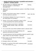 Master Plumber Reviewer 1 questions and answers graded A&plus; already passed 