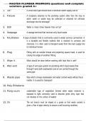 MASTER PLUMBER PROPROFS questions well complete solutions graded A&plus;
