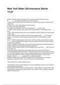 New York State Life Insurance Series 17-51 Questions and Answers Updated &lpar;2026&sol;2027&rpar; &lpar;Verified Answers&rpar;