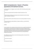 BSN Competencies- Exam 1 Practice Questions All Solved Correct&period;