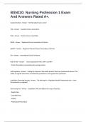 BSN110&colon; Nursing Profession 1 Exam And Answers Rated A&plus;&period;