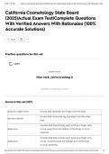 California Cosmetology State Board &lpar;2025&rpar;Actual Exam Test&vert;Complete Questions With Verified Answers With Rationales &lpar;100&percnt; Accurate Solutions&rpar;