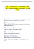 ARGUS Enterprise Certification Exam  Review questions and answers latest top  score&period;
