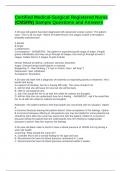 Certified Medical-Surgical Registered Nurse &lpar;CMSRN&rpar; Sample Questions and Answers 