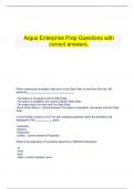 Argus Enterprise Certification Review questions and answers latest top score&sol;2025&sol;2026