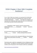 D334 Chapter 4 Quiz With Complete Solutions&excl;&excl;