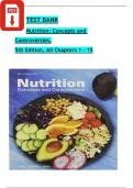 TEST BANK For Nutrition&colon; Concepts and Controversies&comma; 5th Edition by Sizer & Whitney&comma; All Chapters 1 - 15 Complete&comma; Verified Latest Edition&comma; ISBN&colon; 9780176892869