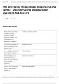 JKO Emergency Preparedness Response Course &lpar;EPRC&rpar; - Operator Course Updated Exam Questions And Answers