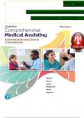 Test Bank For Pearson's Comprehensive Medical Assisting&comma; 5th Edition by Kristiana Sue M&period; Routh&comma; Diana Garza&comma; Jennifer Lam&eacute;&comma; Joseph J&period; Mistovich&comma; Jahangir Moini&comma; Jamie Nguyen Chapter 1-57