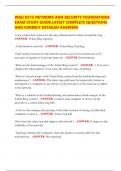 WGU D315 NETWORK AND SECURITY FOUNDATIONS  EXAM STUDY GUIDE LATEST COMPLETE QUESTIONS  AND CORRECT DETAILED ANSWERS