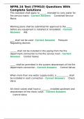 NFPA 24 Test &lpar;TFM10&rpar; Questions With Complete Solutions&period;