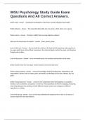 WGU Psychology Study Guide Exam Questions And All Correct Answers&period;