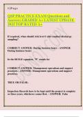 QSP PRACTICE EXAM Questions and Answers GRADED A&plus; LATEST UPDATE 2025 TOP RATED A&plus;