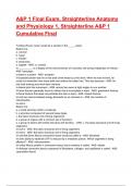 A&P 1 Final Exam&comma; Straighterline Anatomy and Physiology 1&comma; Straighterline A&P 1 Cumulative Final Exam 2025&sol;2026 Questions With Completed & Verified Solutions&period;