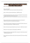 WGU D570 Cognitive Psychology questions and answers with solutions 2025