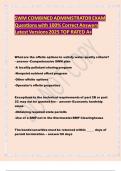 SWM COMBINED ADMINISTRATOR EXAM Questions with 100&percnt; Correct Answers Latest Versions 2025 TOP RATED A&plus;