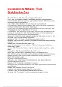 Introduction to Religion- Final&colon; Straighterline&period;Com Exam 2025&sol;2026 Questions With Completed & Verified Solutions&period;
