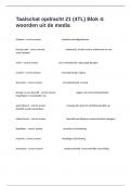 Taalschat opdracht 21 &lpar;4TL&rpar; Blok 4&colon; woorden uit de media Actual Exam Questions And Answers Guaranteed Success&period;