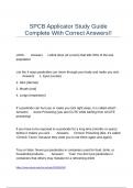 SPCB Applicator Study Guide Complete With Correct Answers&excl;&excl;